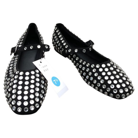 Women's Issa Rhinestone Mary Jane Ballet Flats - Size 7.5 - Picture 4 of 9